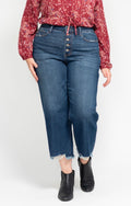 Judy Blue Button Flly Hem Crop