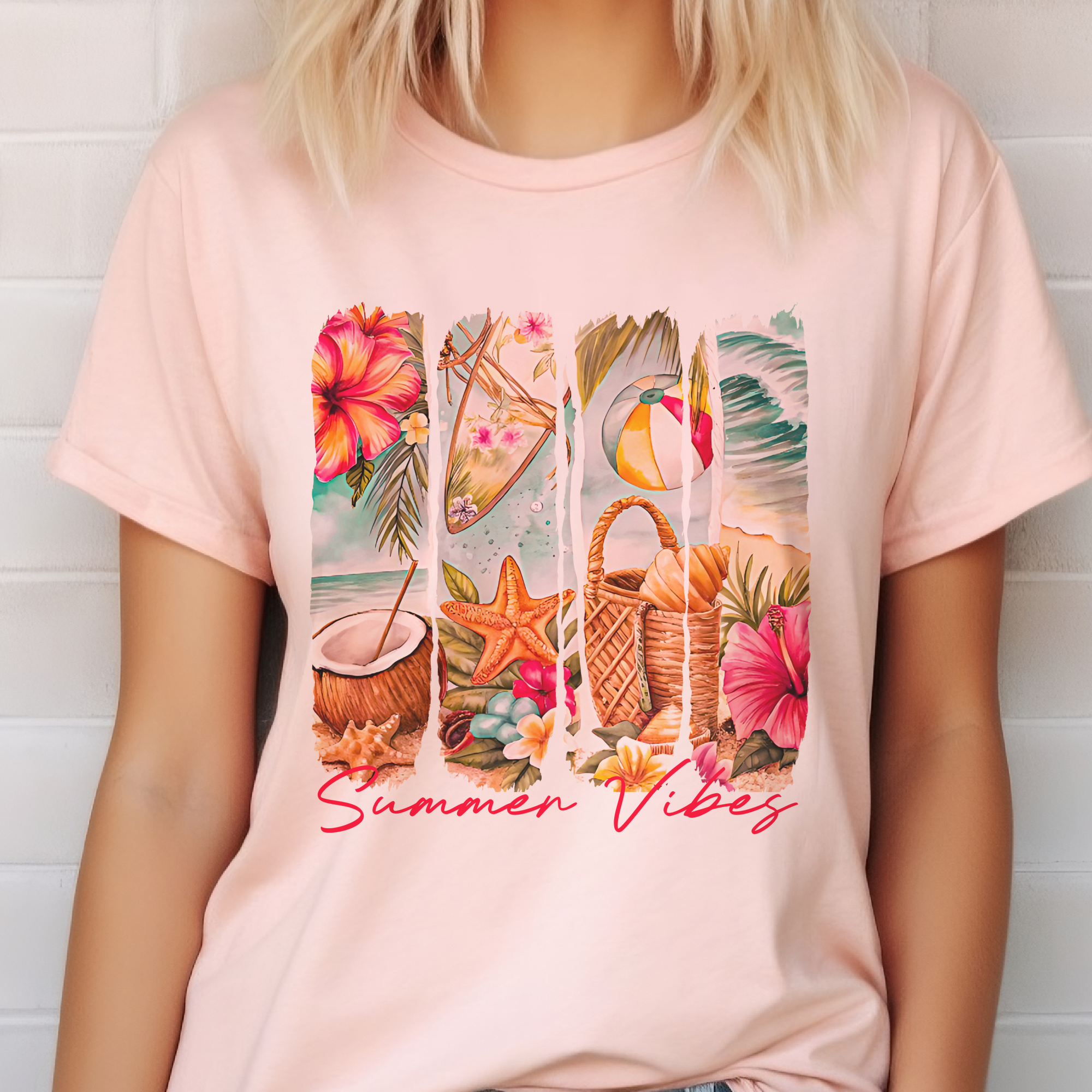 Summer Vibes Vacation Beach Resort Coastal Club Graphic Tee