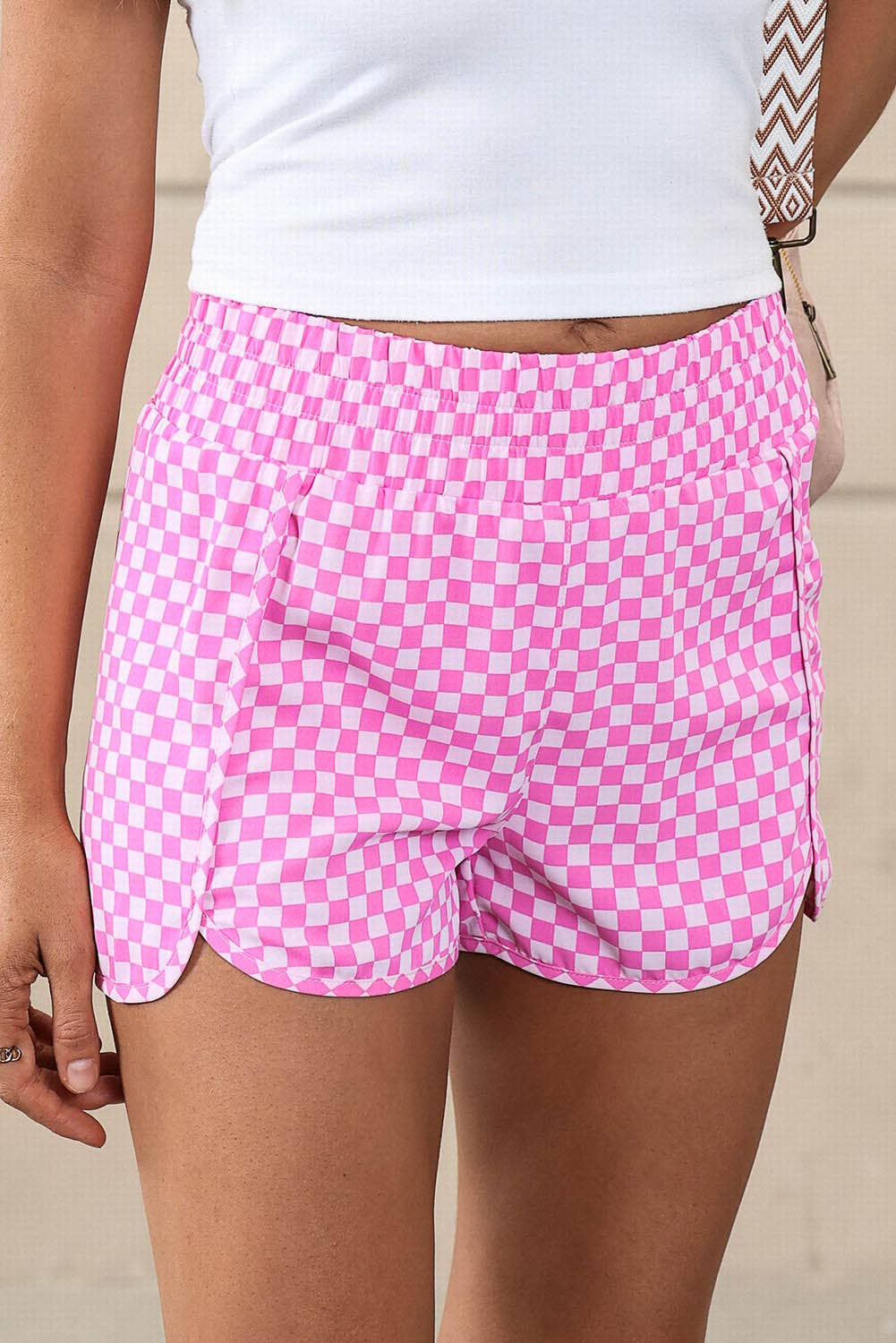 Leopard/Checkered Print High Waisted Athletic Shorts (S-XL)