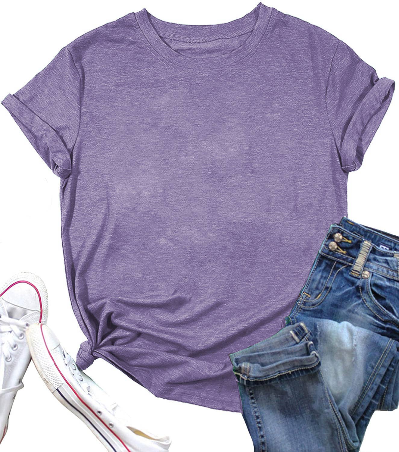 LOOSE SOLID COLOR SHORT SLEEVED T SHIRT_CWTTS0747