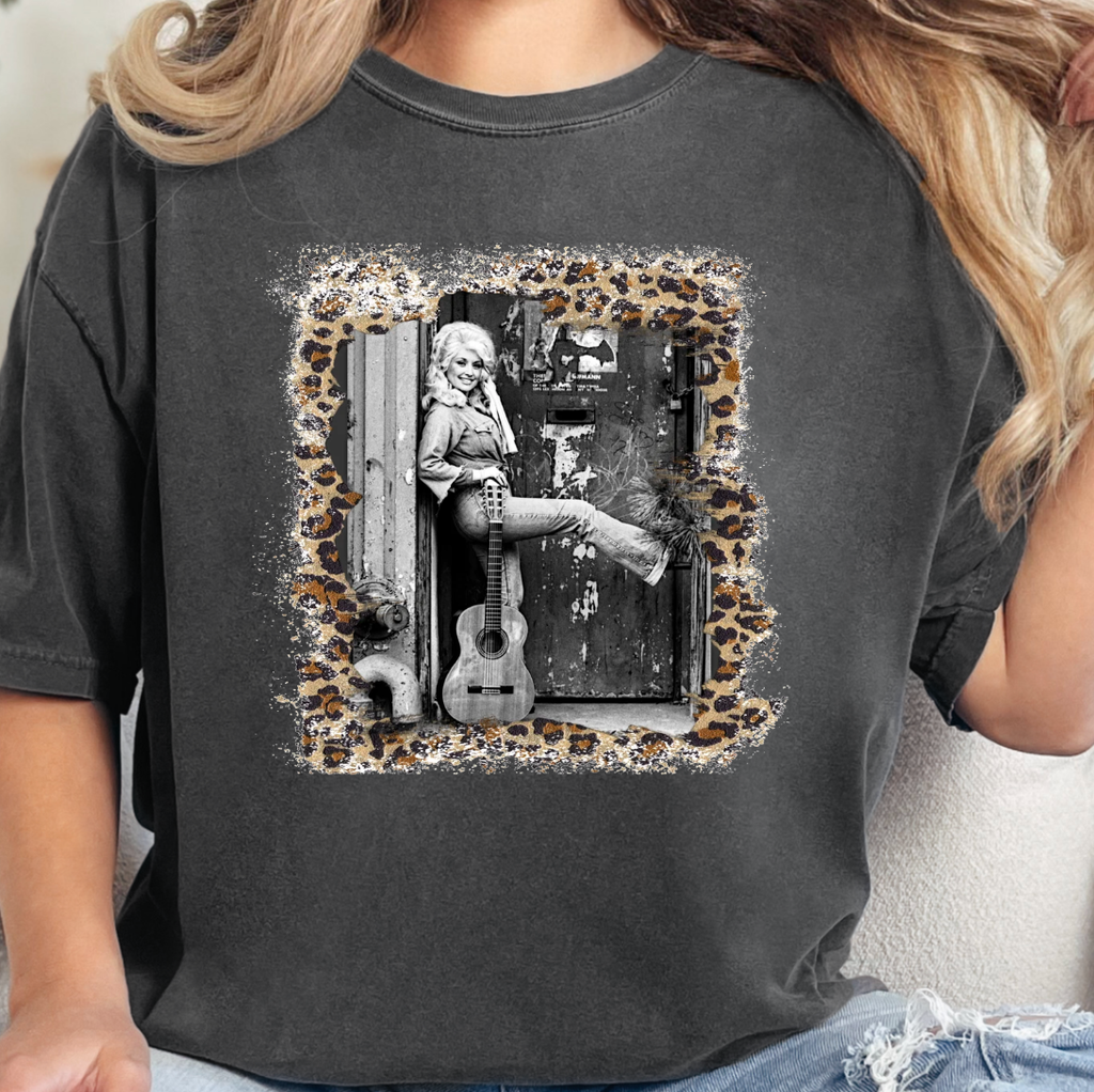 Dolly Parton Leopard Comfort Color Tee