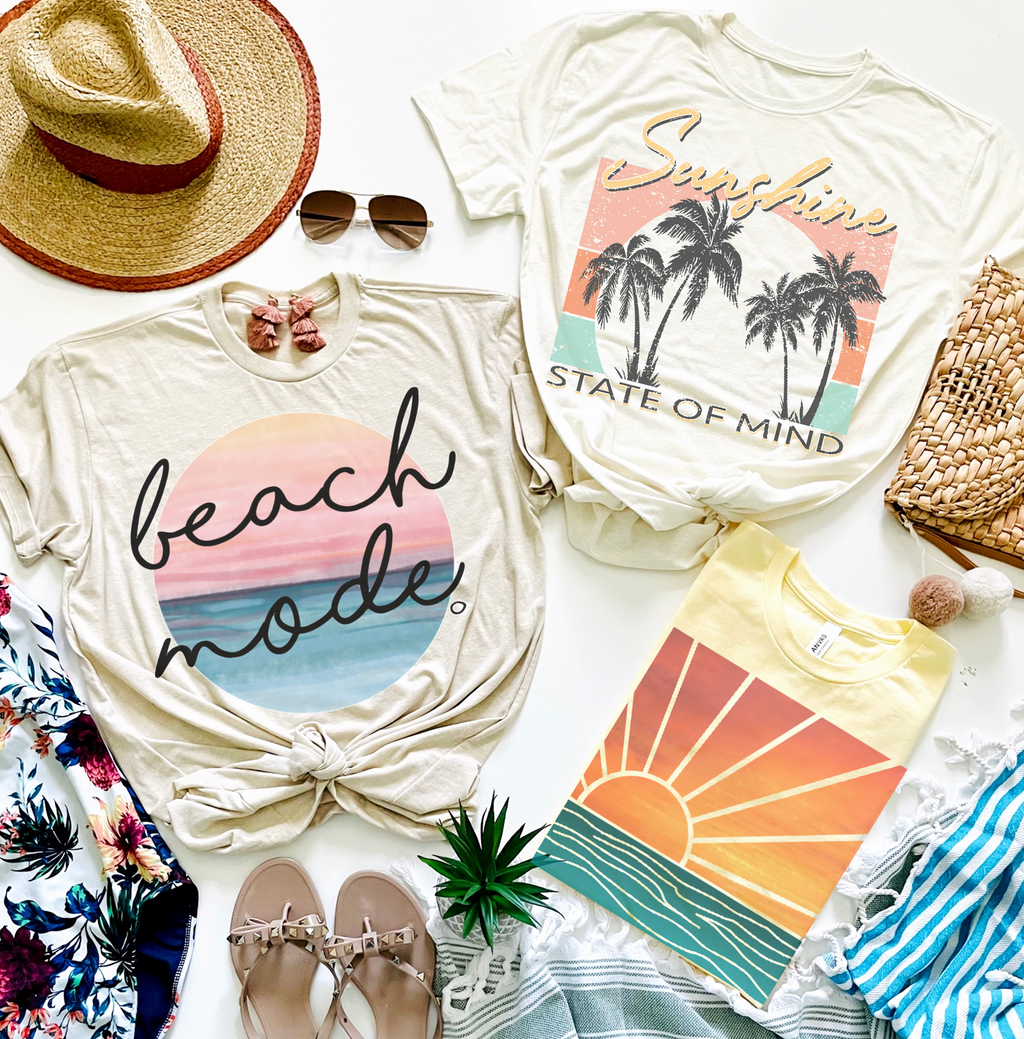 Beach Mode Ocean Resort Coastal Club Vacation Graphic Tee