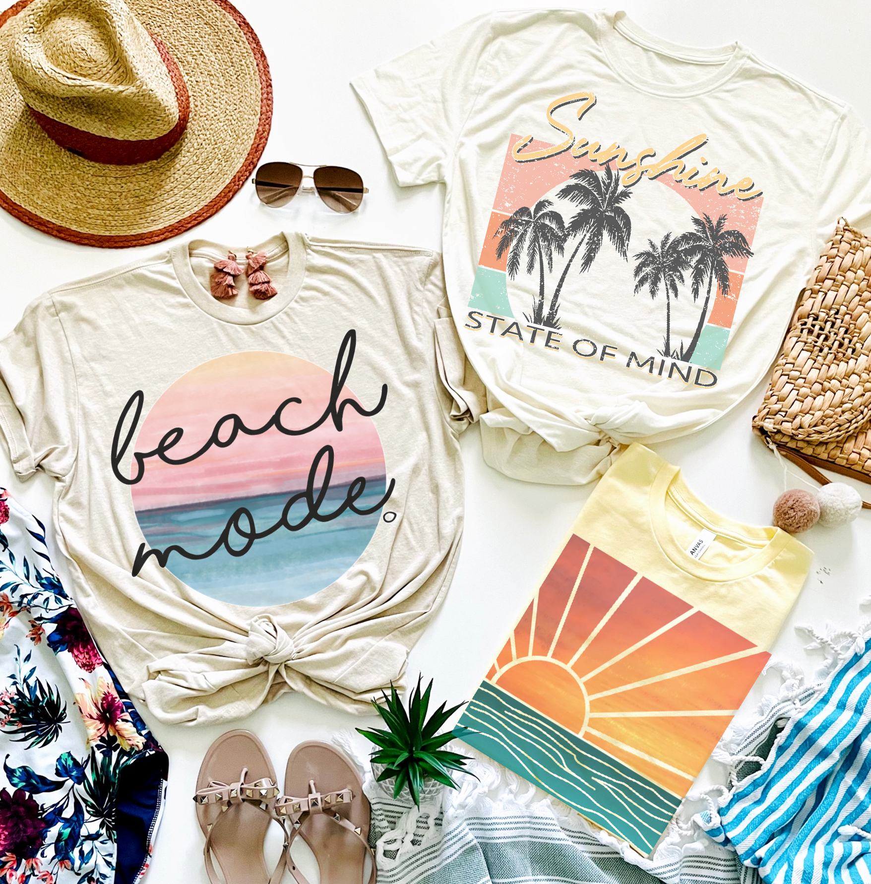 Beach Mode Ocean Resort Coastal Club Vacation Graphic Tee