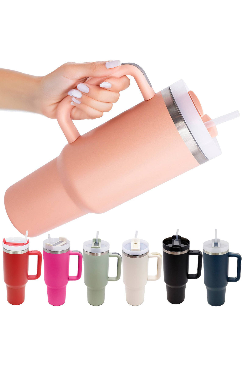 Matte Insulated Stainless Steel Tumbler - 40 Oz