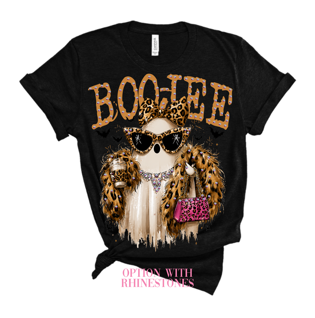 Boo-Jee Ghost Blingy Rhinestone Graphic Tee