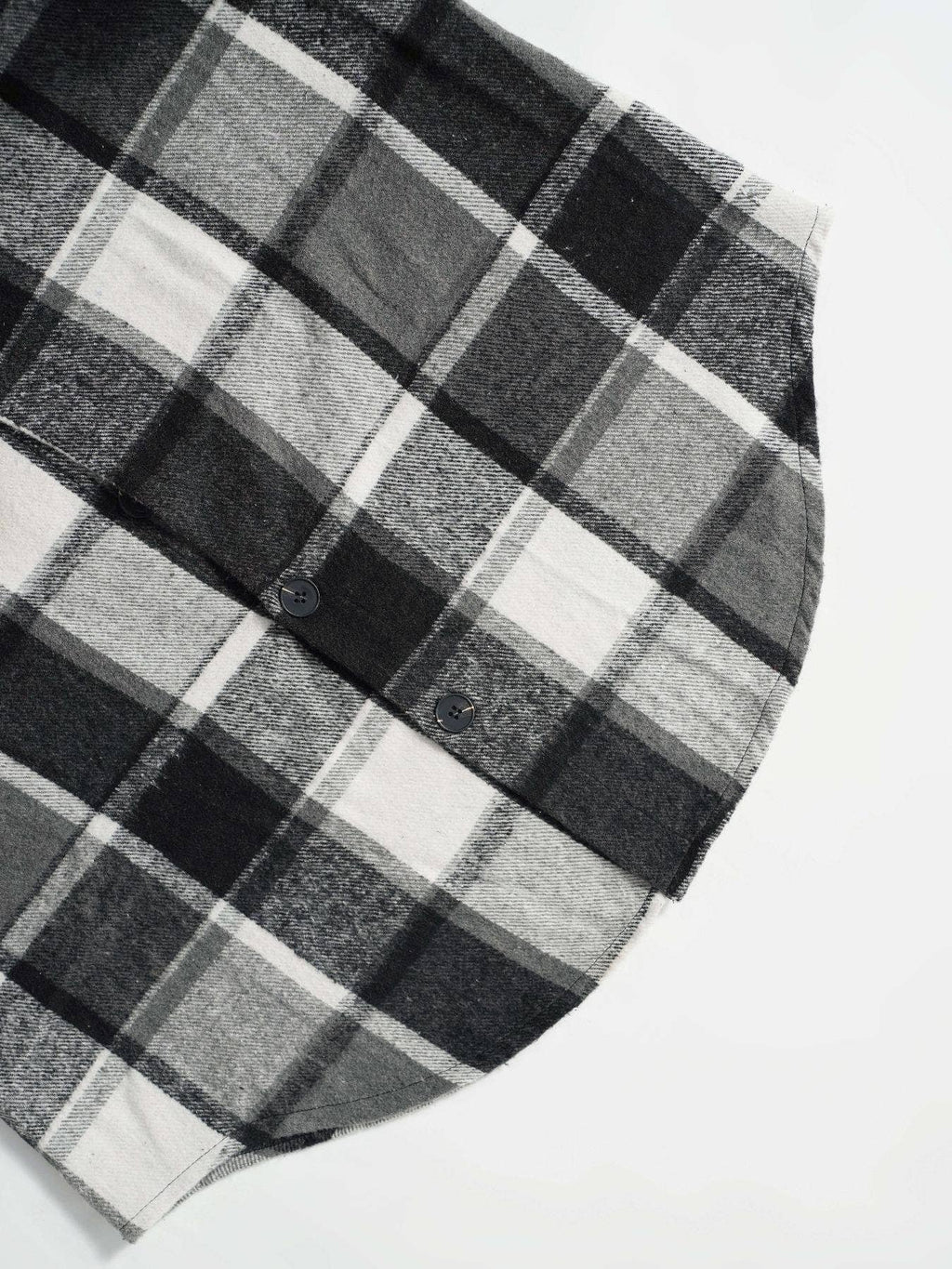 Vintage Casual Checked Sleeveless Midi Vest
