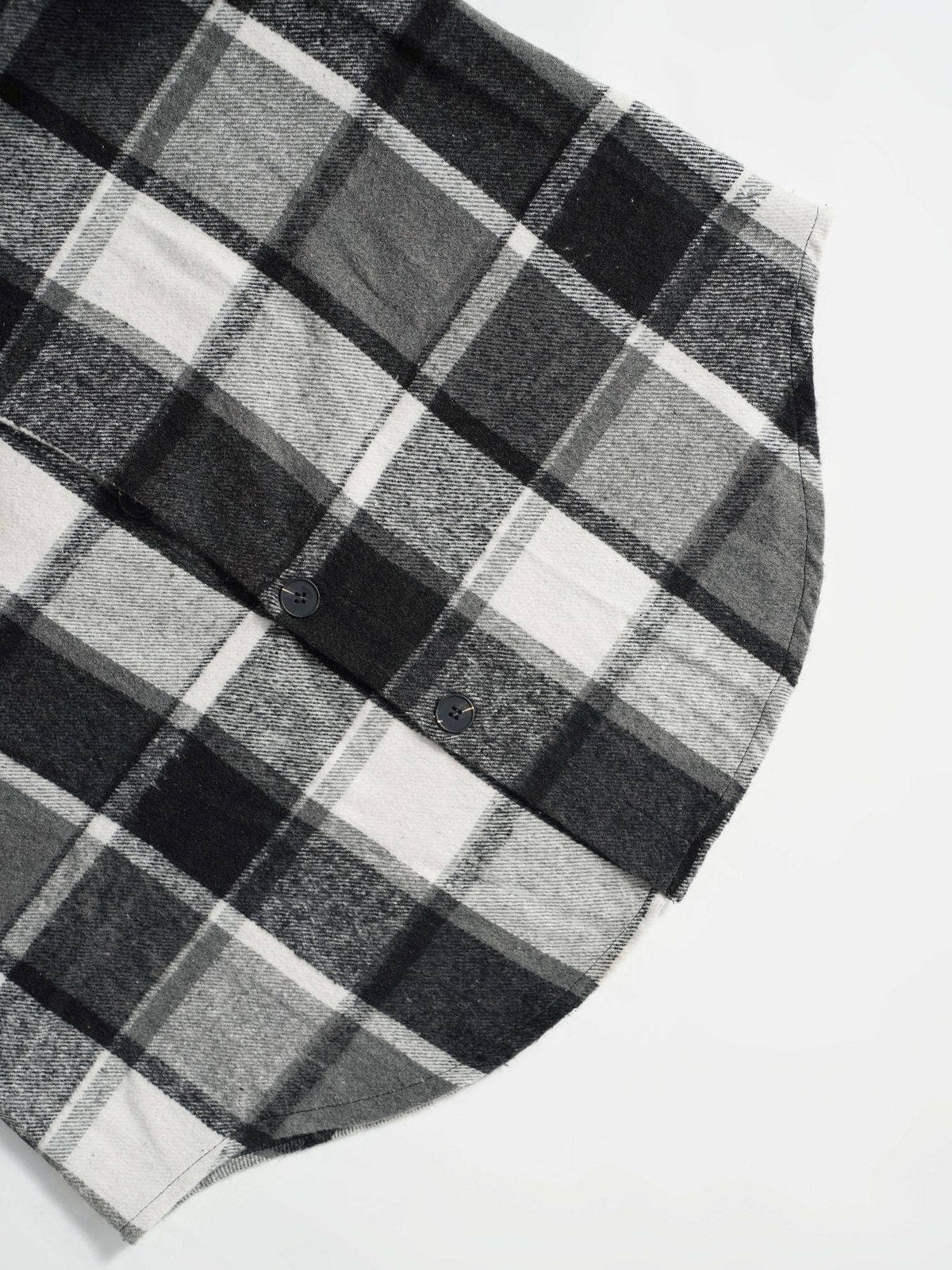 Vintage Casual Checked Sleeveless Midi Vest