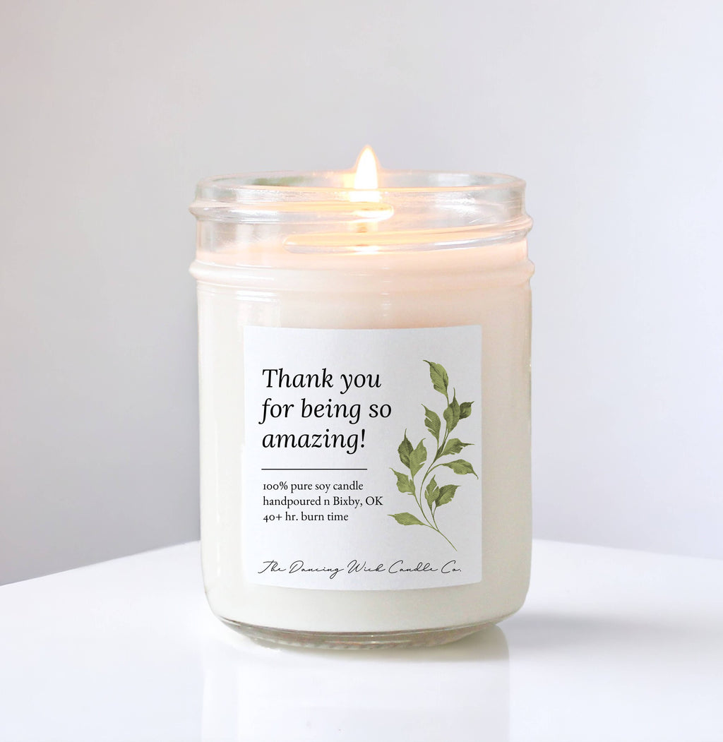 Thank You Gift Candle - Eucalyptus & Tea Scent