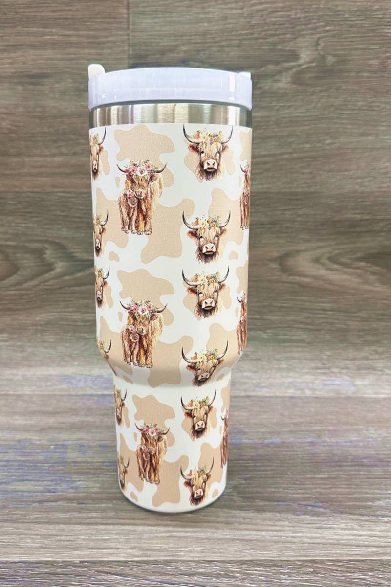 HIGHLAND COW  STAINLESS STEEL TUMBLERS CUP 40oz