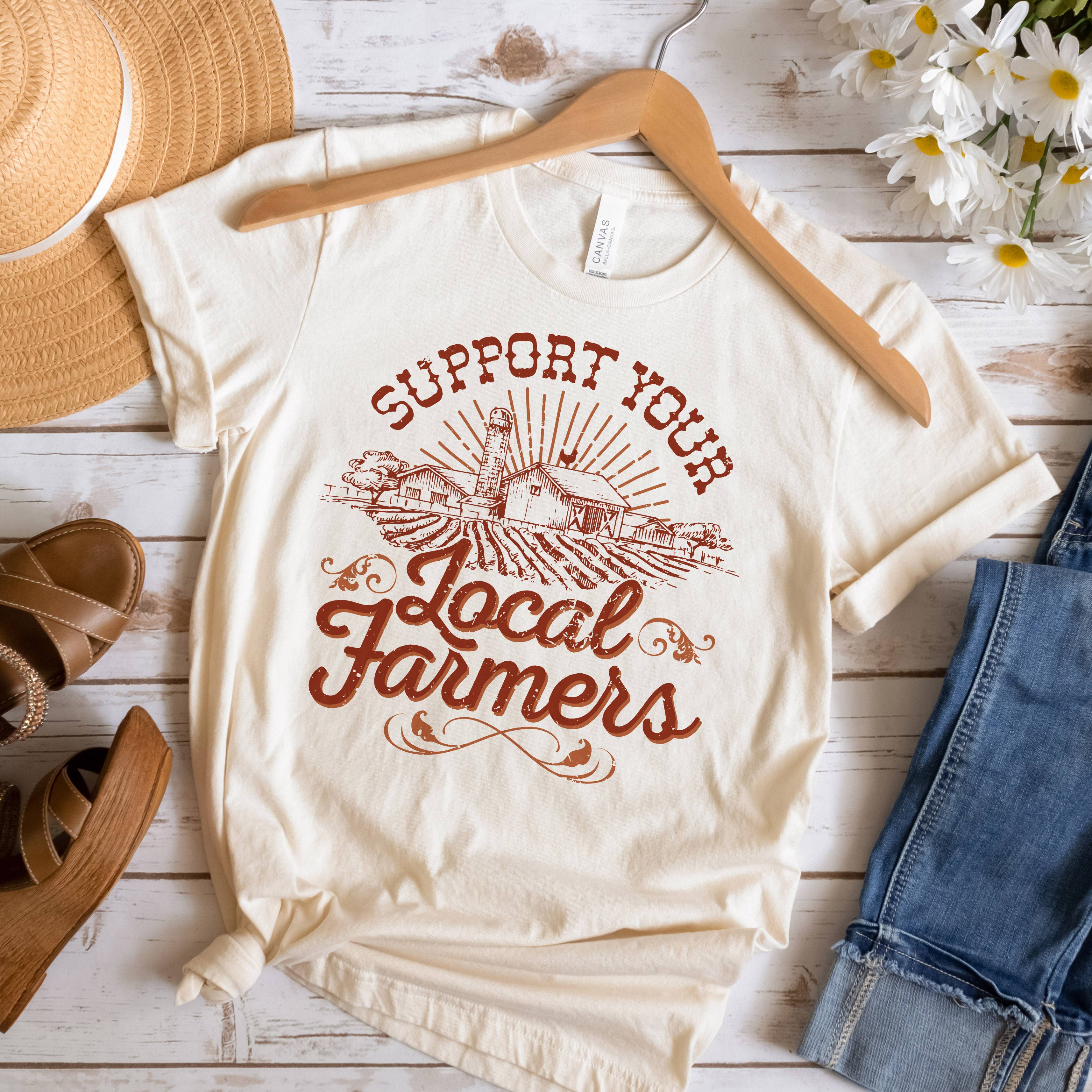 Support Your Local Farmers Graphic Shirt