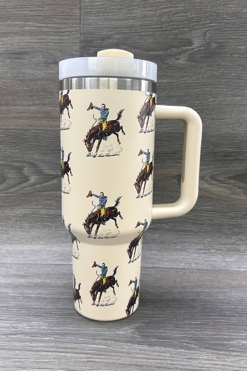 WESTERN RODEO STAINLESS STEEL TUMBLERS CUP 40oz