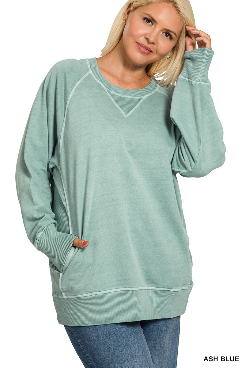 Zenana Terry Pullover