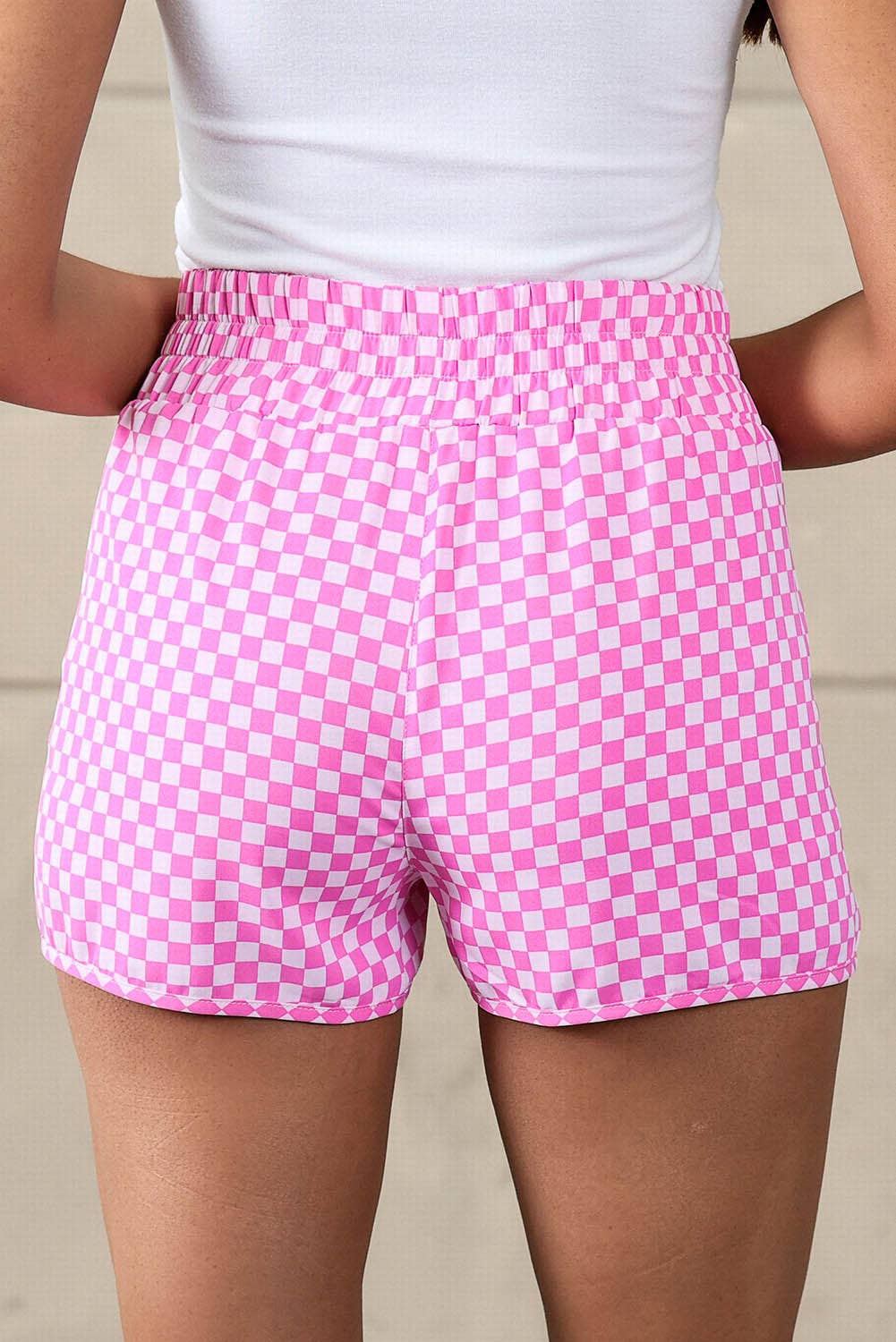 Leopard/Checkered Print High Waisted Athletic Shorts (S-XL)