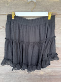 Black sequence ruffle skirt