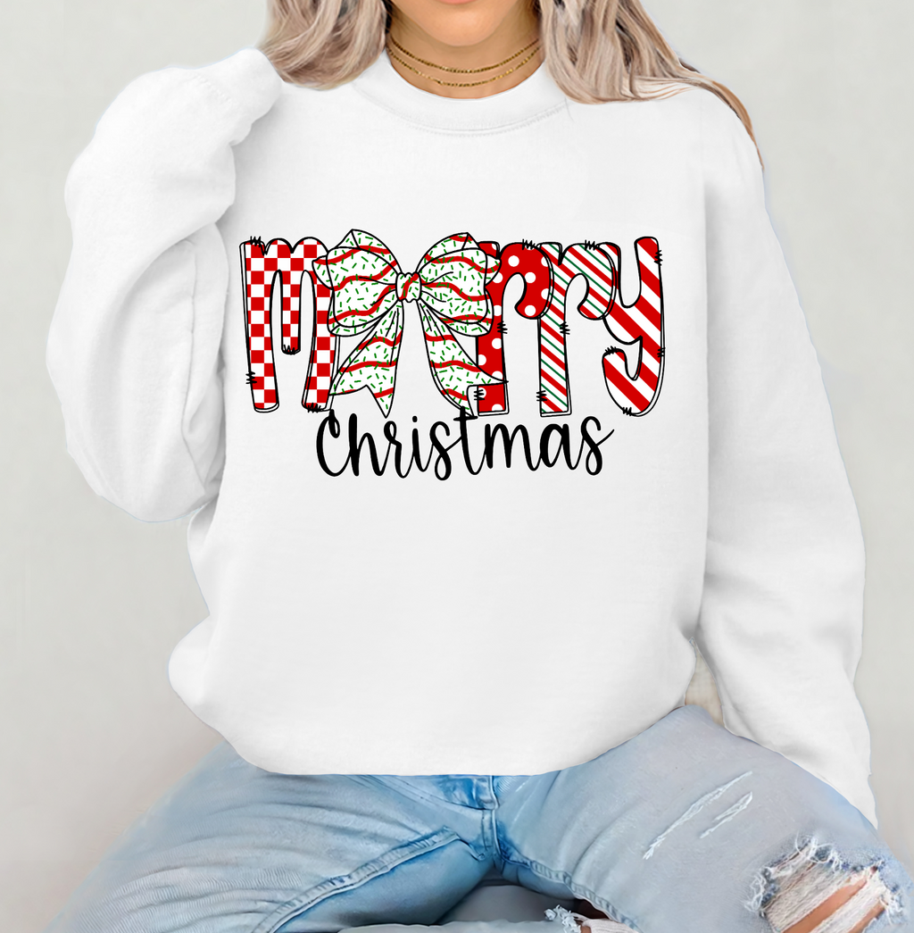 MERRY CHRISTMAS CAKE BOW