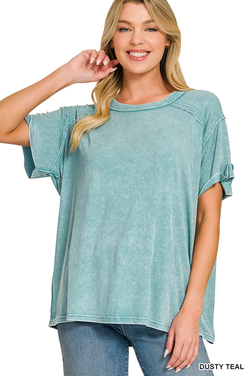 Zenana Dusty Teal Shirt