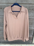 Orange Shine V-neck Pullover