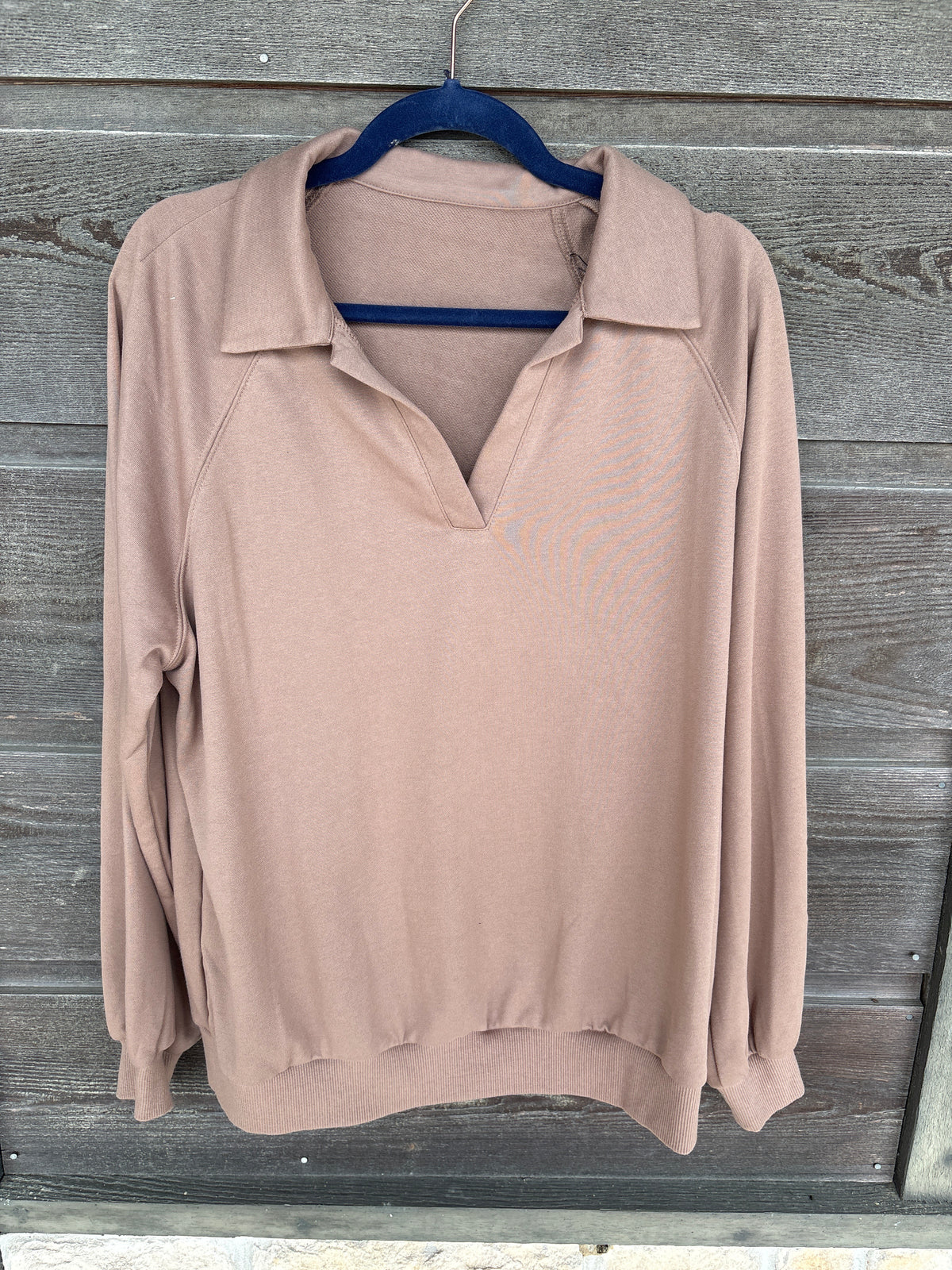 Orange Shine V-neck Pullover