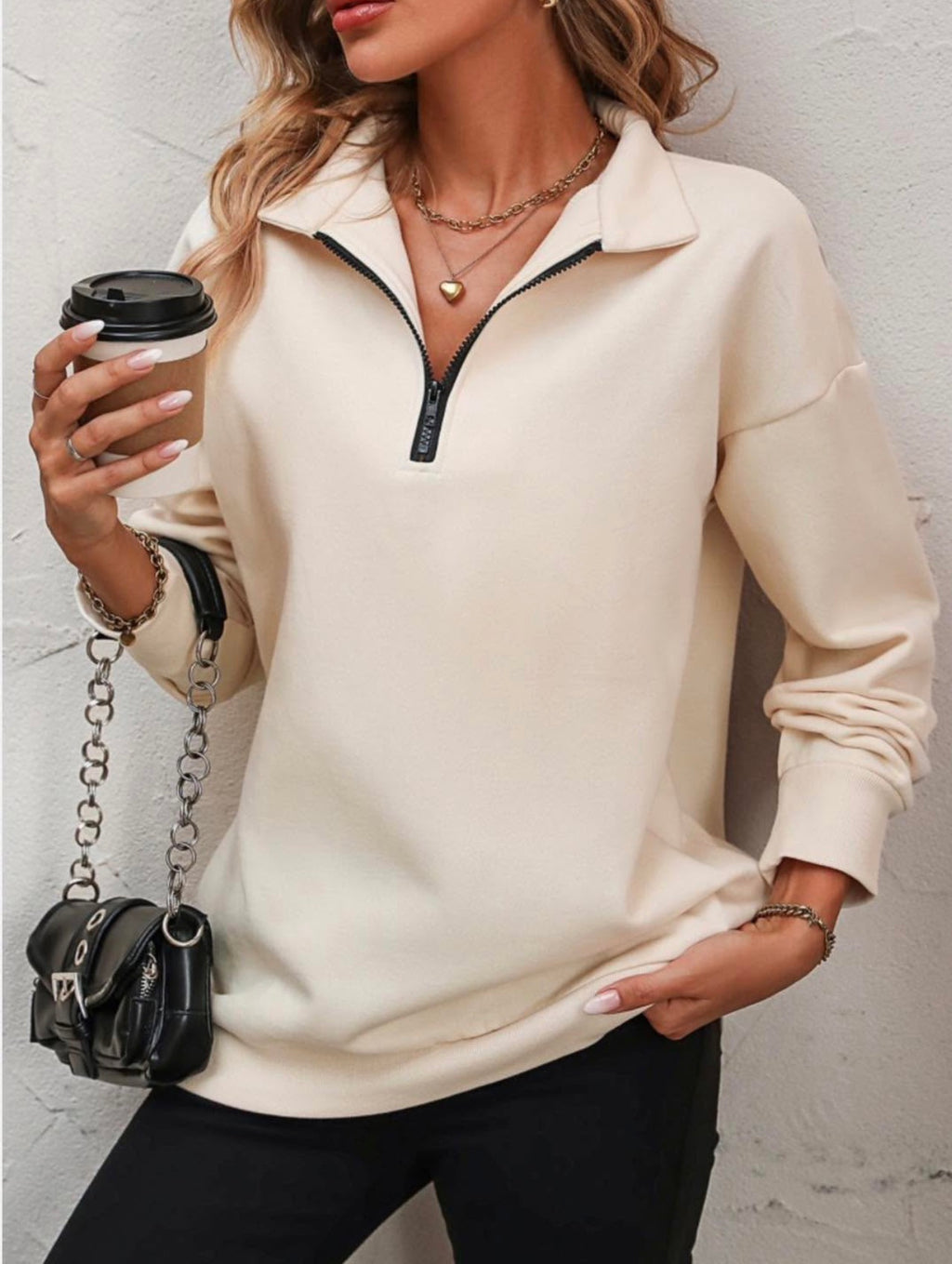 Orange shine Pull over Sweater