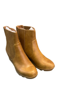 Yellow box ankle boots