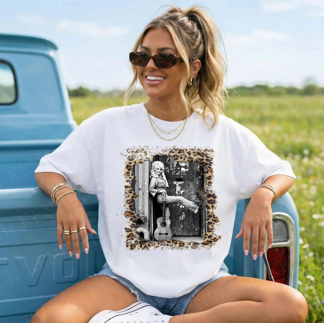 Dolly Parton Leopard Comfort Color Tee