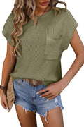 CWOSWS0106_CREWNECK SHORT-SLEEVED SWEATER WITH POCKETS