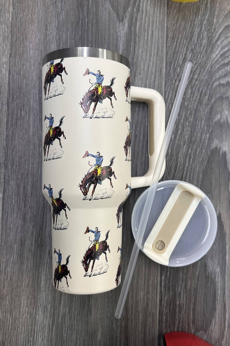 WESTERN RODEO STAINLESS STEEL TUMBLERS CUP 40oz