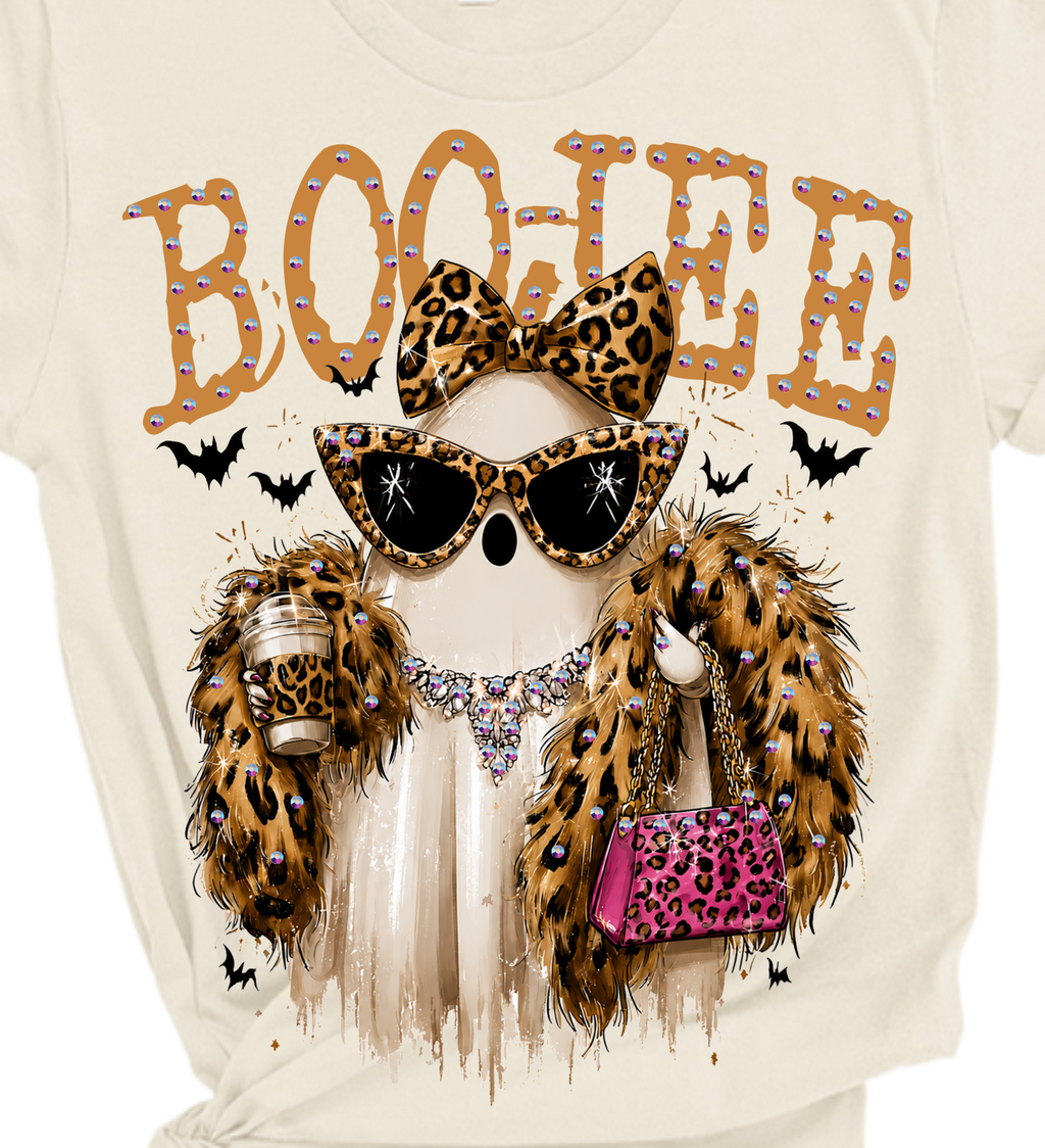 Boo-Jee Ghost Blingy Rhinestone Graphic Tee