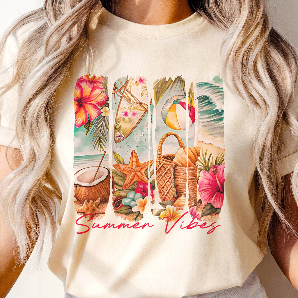 Summer Vibes Vacation Beach Resort Coastal Club Graphic Tee