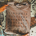 Fall List Tee *10 Colors (S-3X)