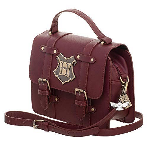 Harry Potter Hogwarts Satchel Maroon Crossbody Handbag